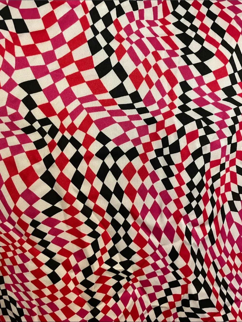 Michael Kors Pink Black White Geometric Tie-Hem Blouse